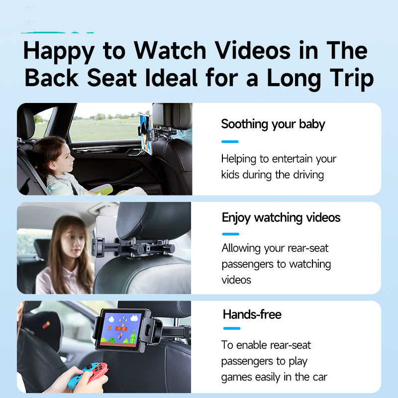 Soporte Premium para Celular y Tablet en Asiento Trasero de Auto.